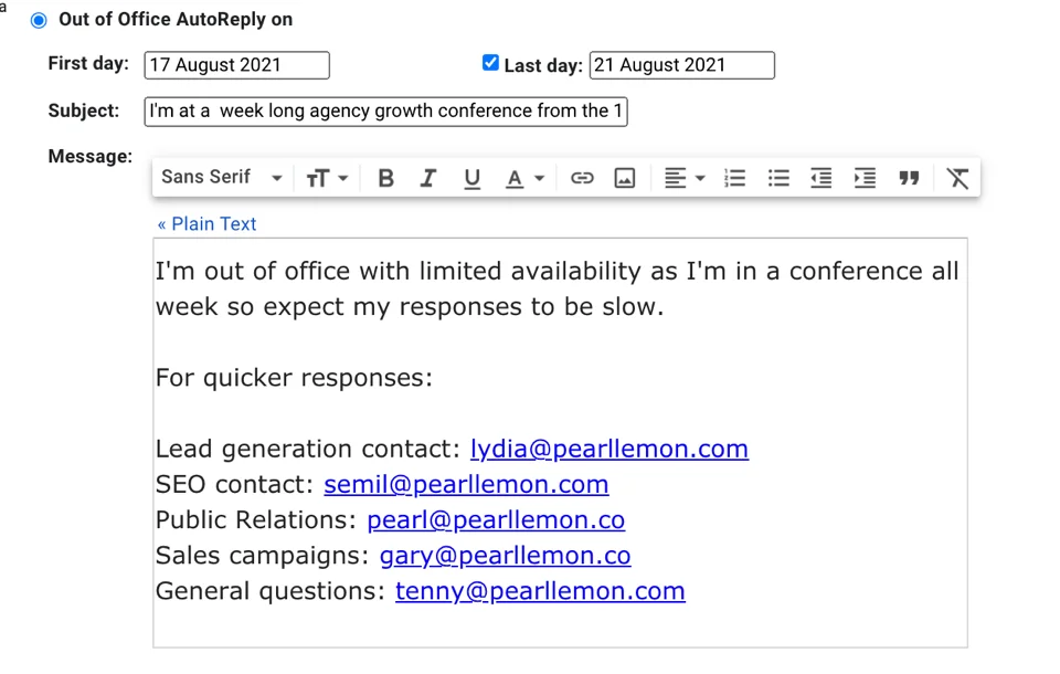 Auto Reply