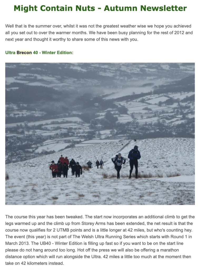 Autumn Newsletter