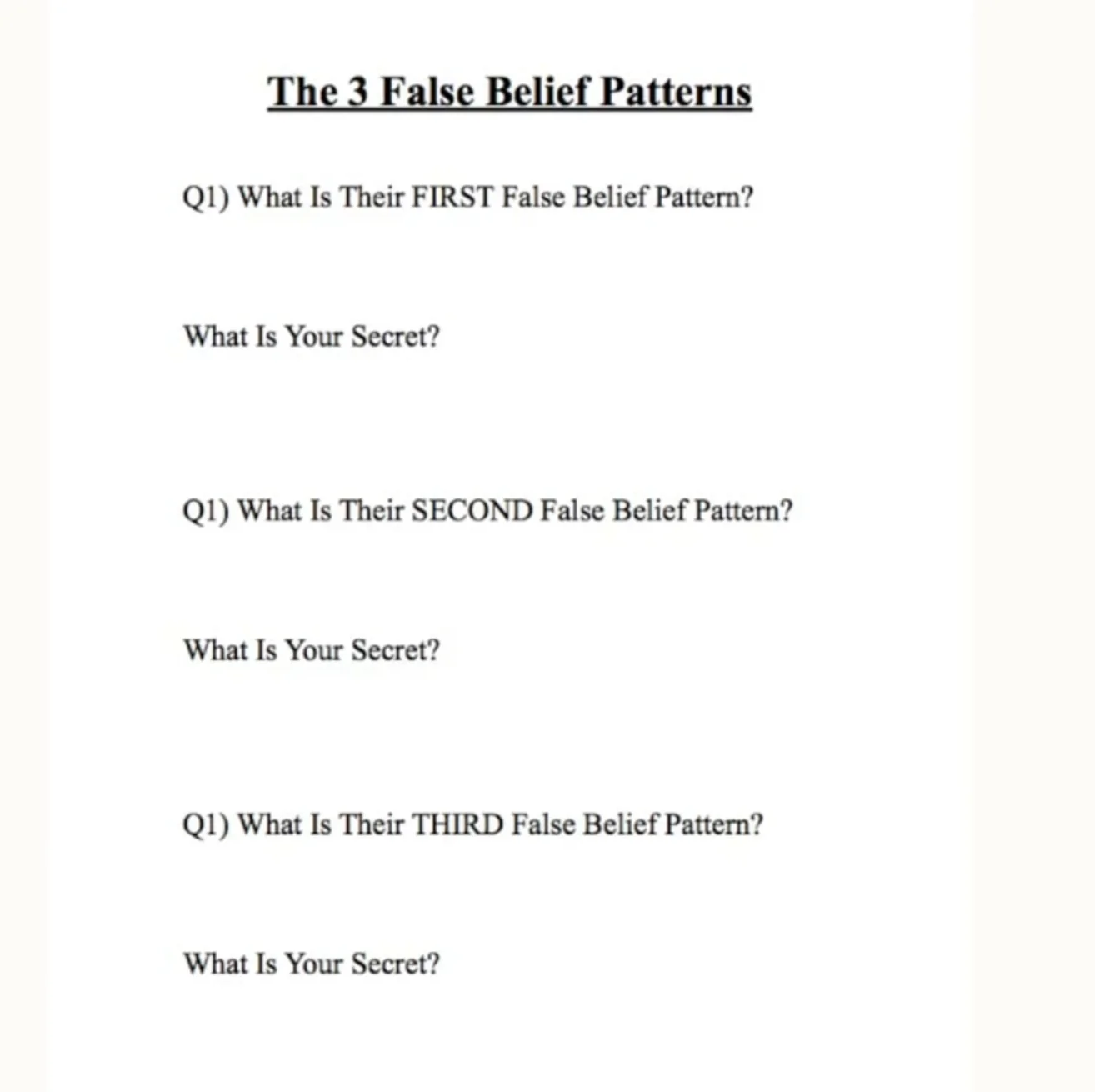 belief patterns