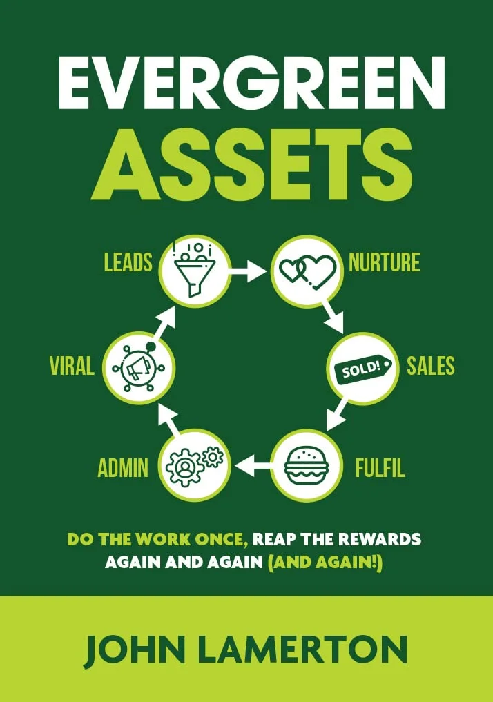 Book Cover: Evergreen Assets: The "Do The Work Once, Reap the Rewards Again and Again Book Cover: Evergreen Assets: The "Do The Work Once, Reap the Rewards Again and Again