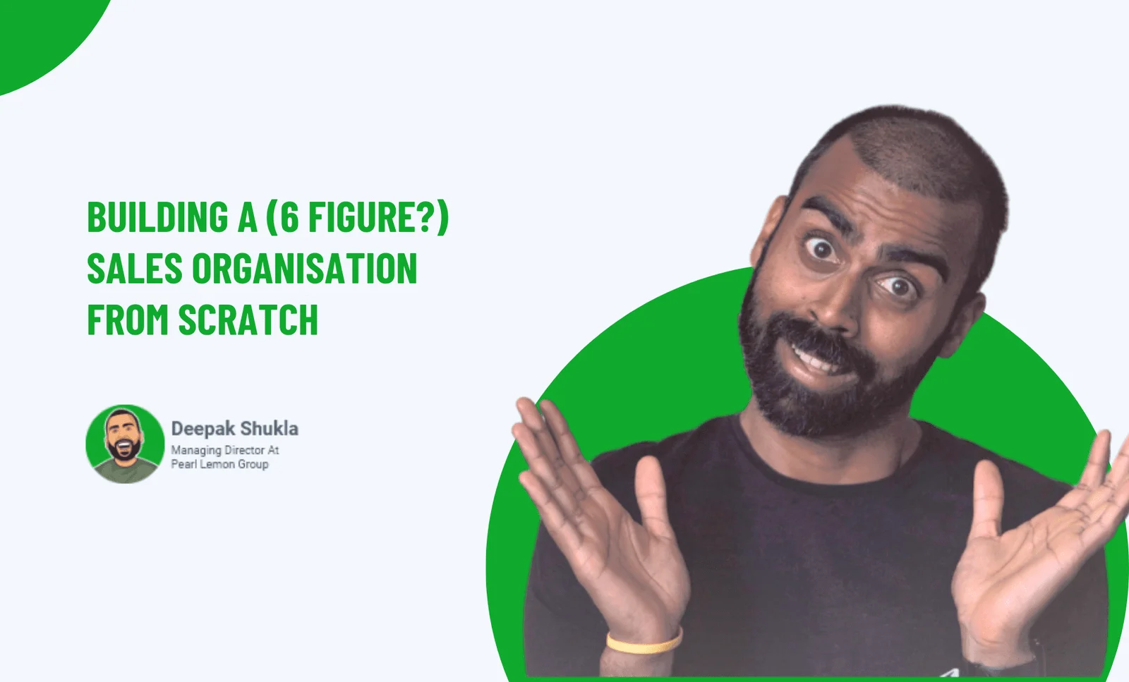 Building A (6 Figure?) Sales Organisation From Scratch