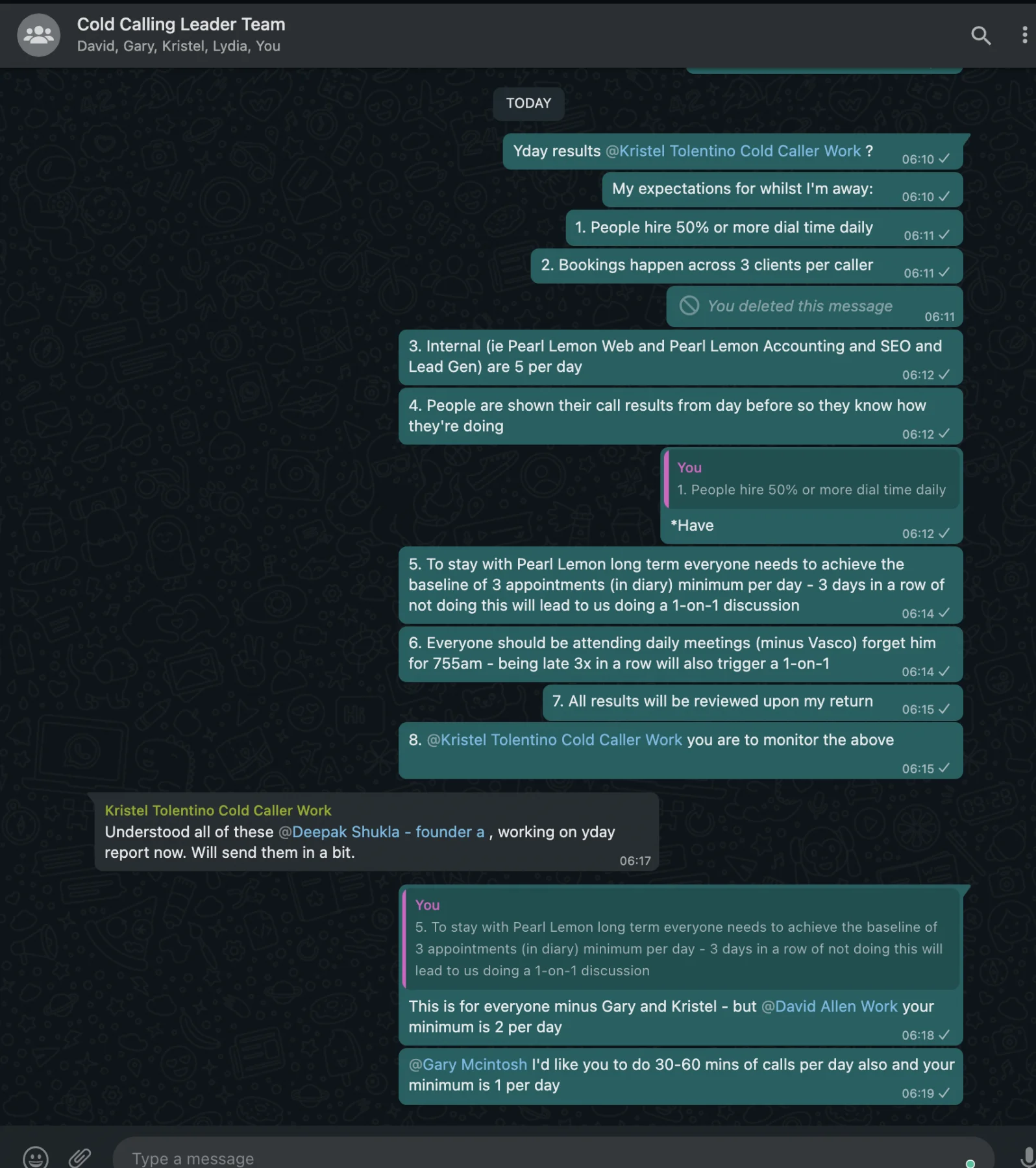 cold calling chat