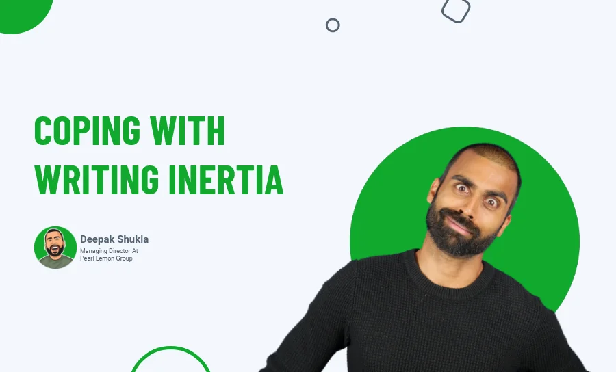 Coping With Writing Inertia
