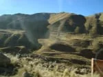 View from the minibus window on the way up to the Death Road start, Bolivia, 2009