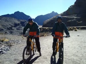 Deepak in riding kit before the Death Road descent, Bolivia, 2009