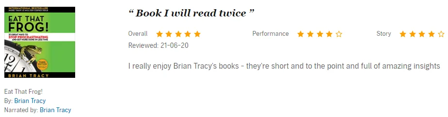 Eat That Frog by Brian Tracy