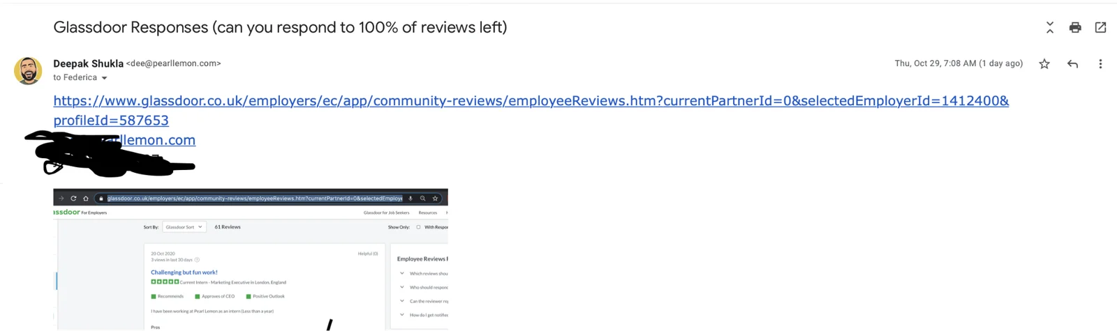 glassdoor response