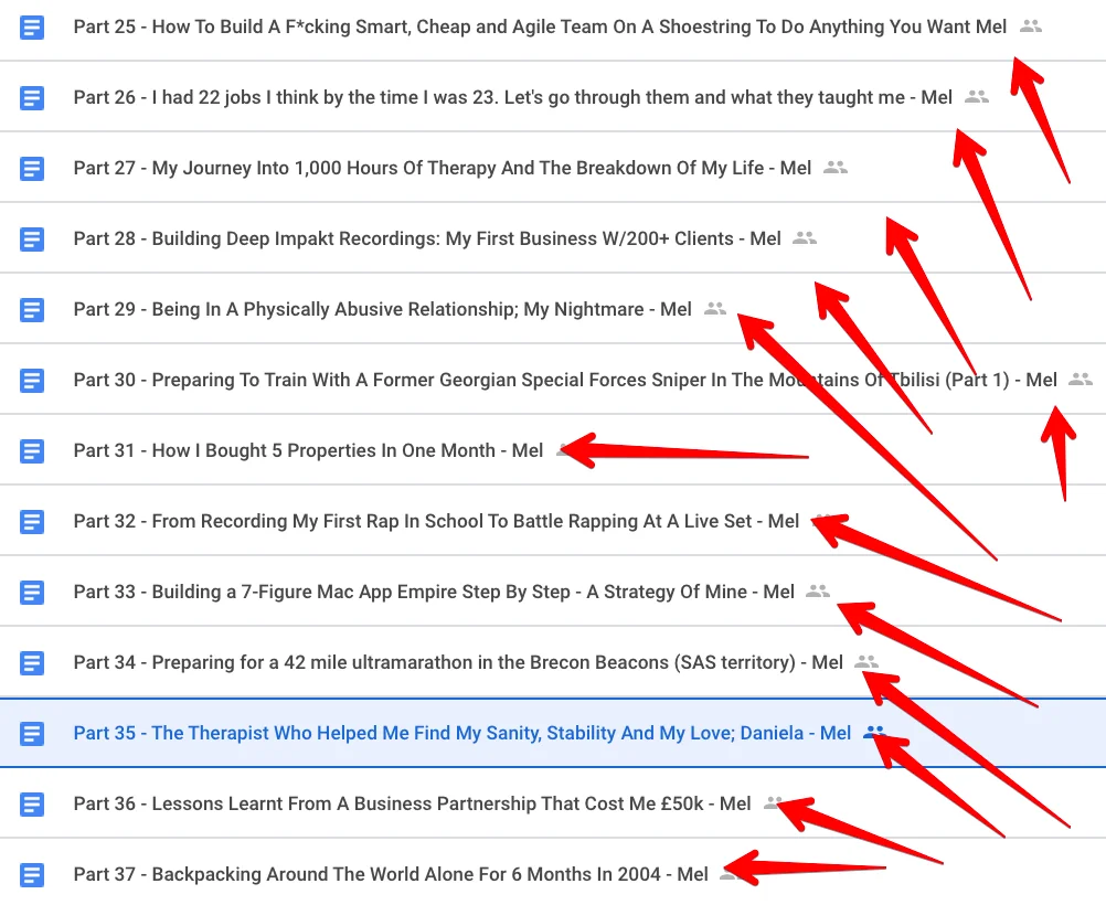 Google Docs Screen Shot
