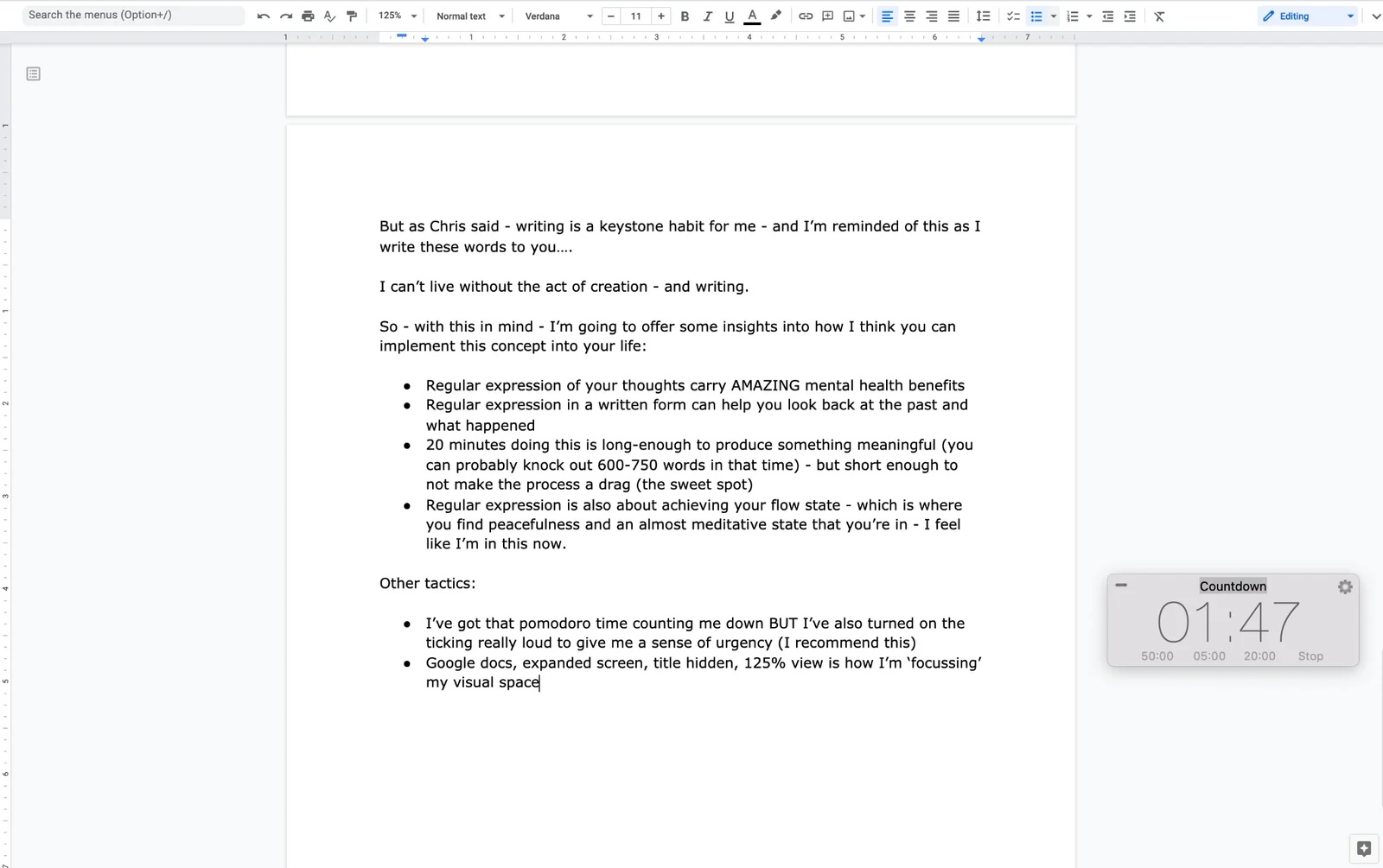 Google Docs Screenshot
