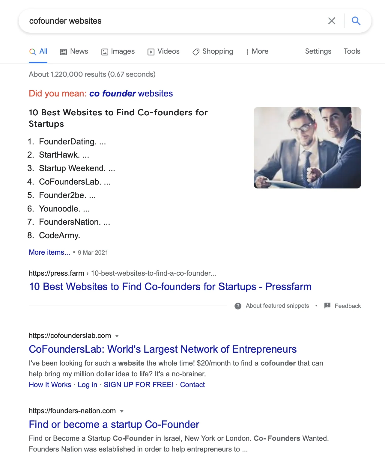 Google Search View