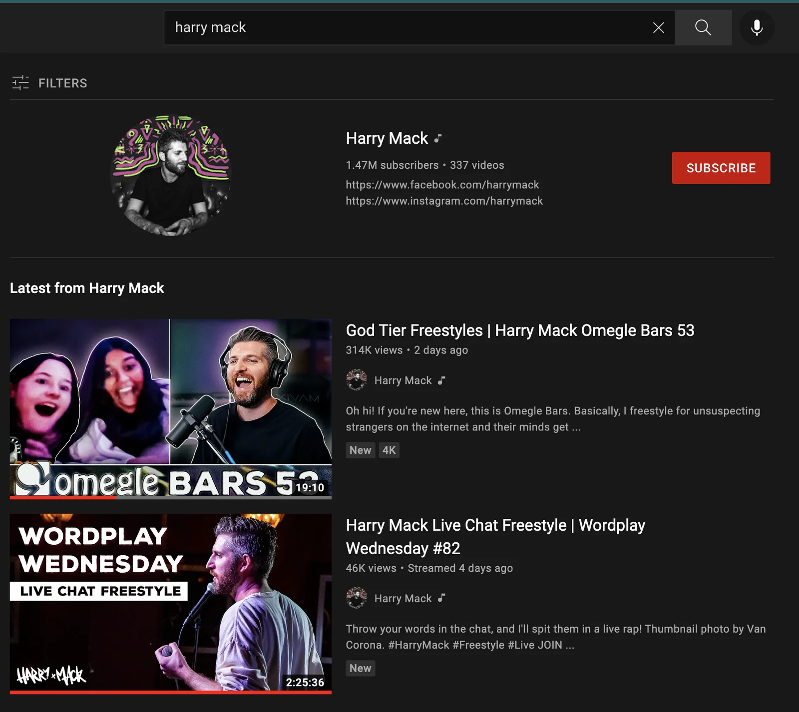 Harry-Mack-Channel