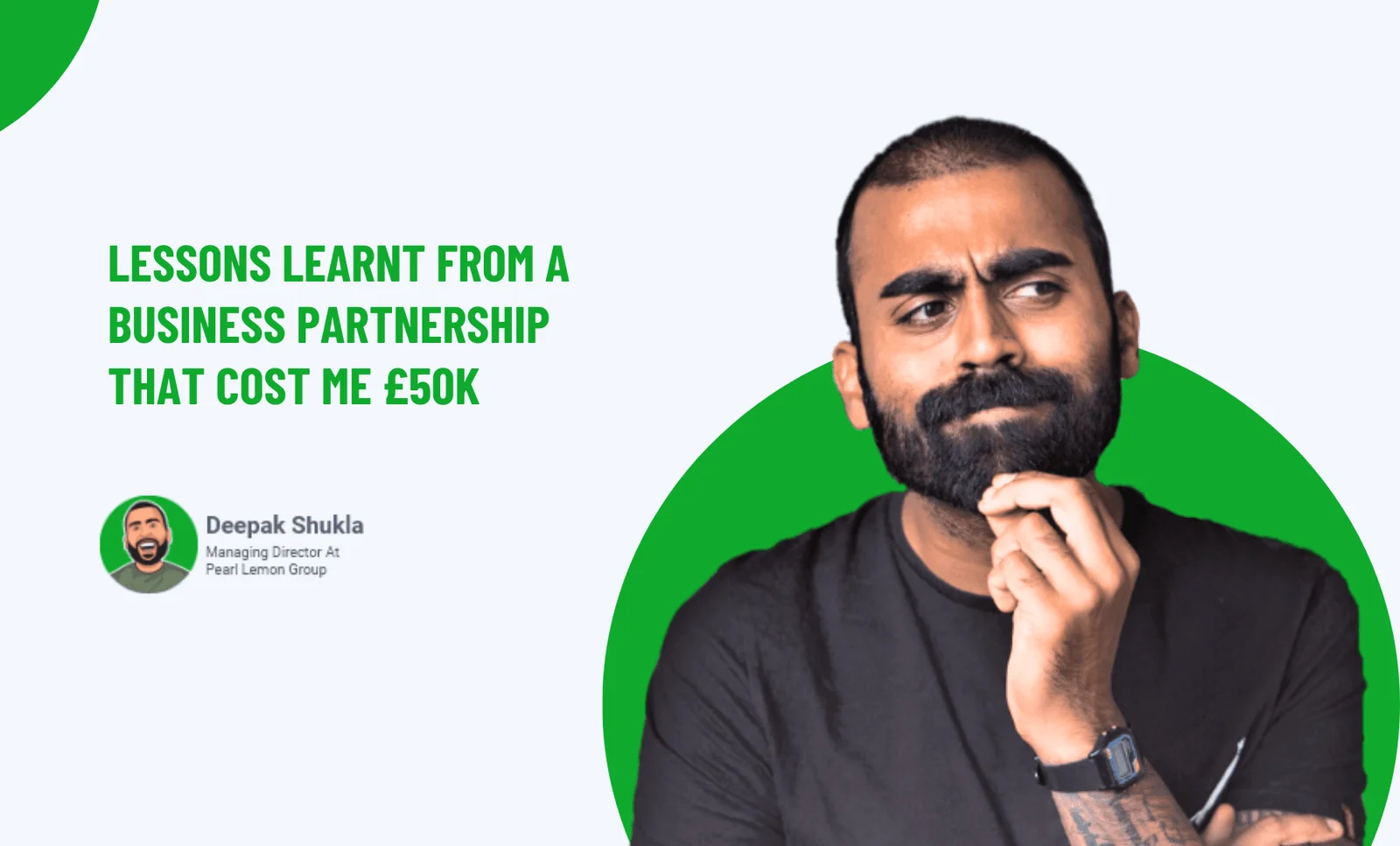Lessons Learnt From A Business Partnership That Cost Me £50k