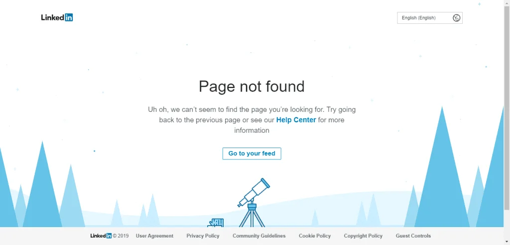 LinkedIn Page Not Found