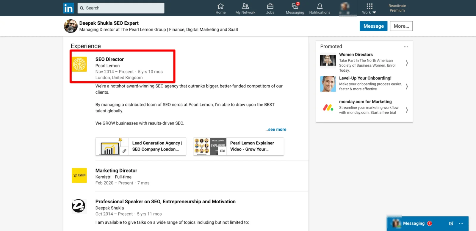 Linkedin View