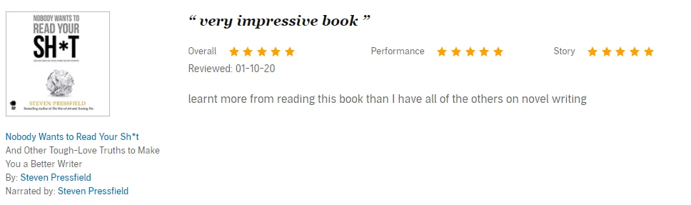 Nobody Wants to Read Your Sh*t by Steven Pressfield