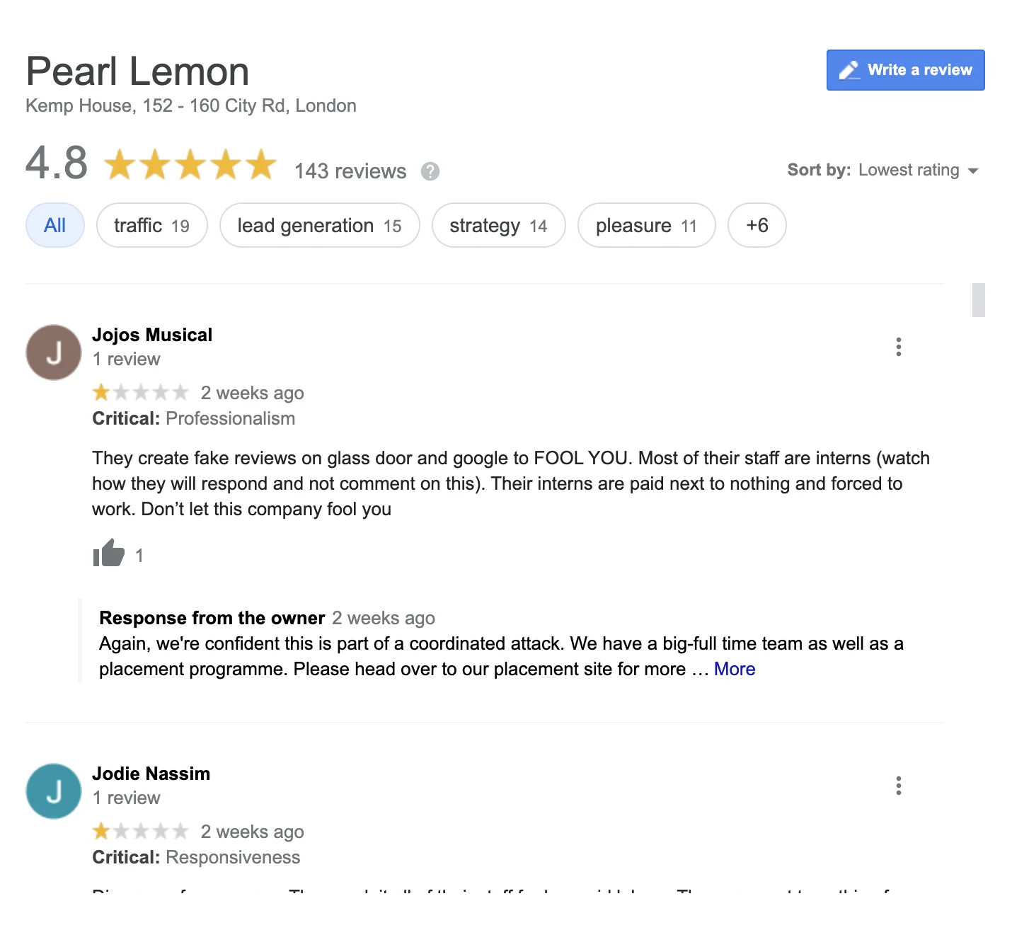 Pearl Lemon Reviews