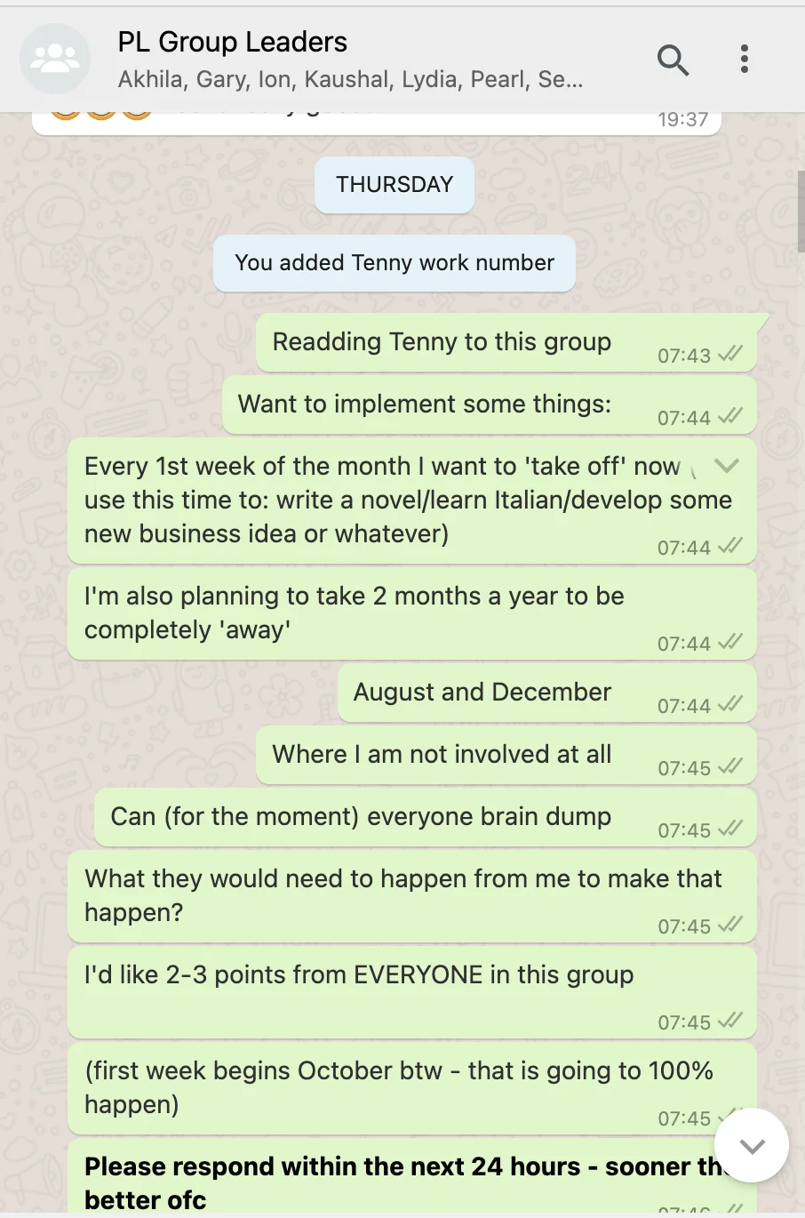 PL Group Leaders
