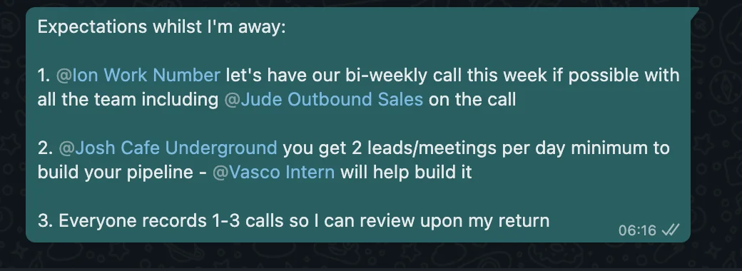 sales team