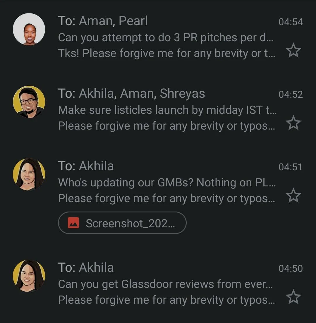 Sent Examples