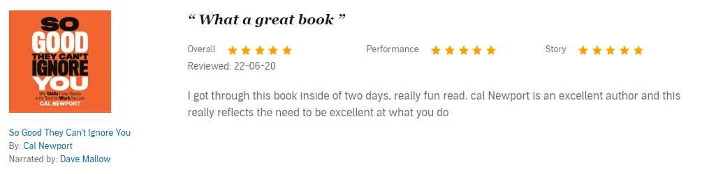 So Good They Can't Ignore You by Cal Newport