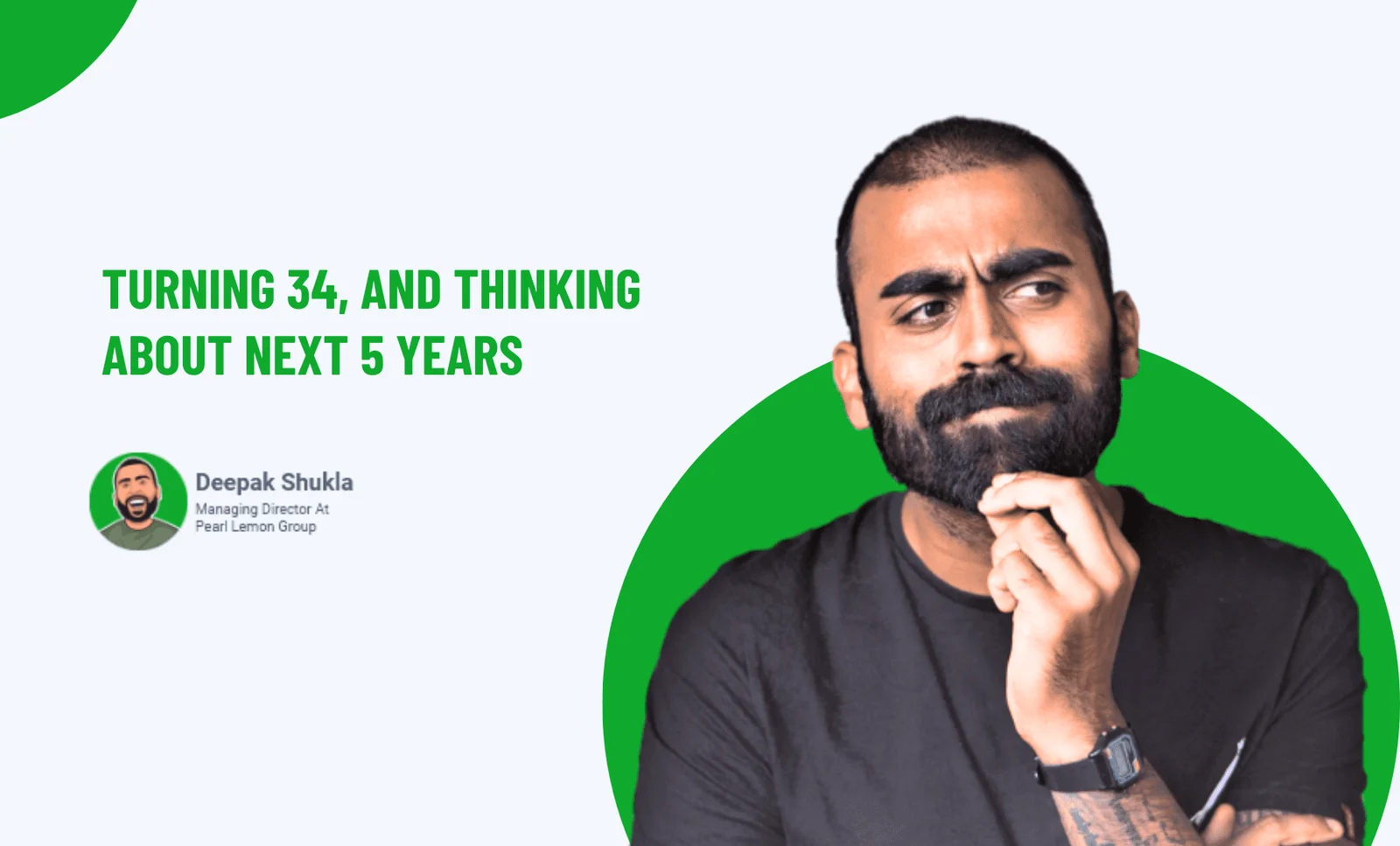 Turning 34, and thinking about next 5 years