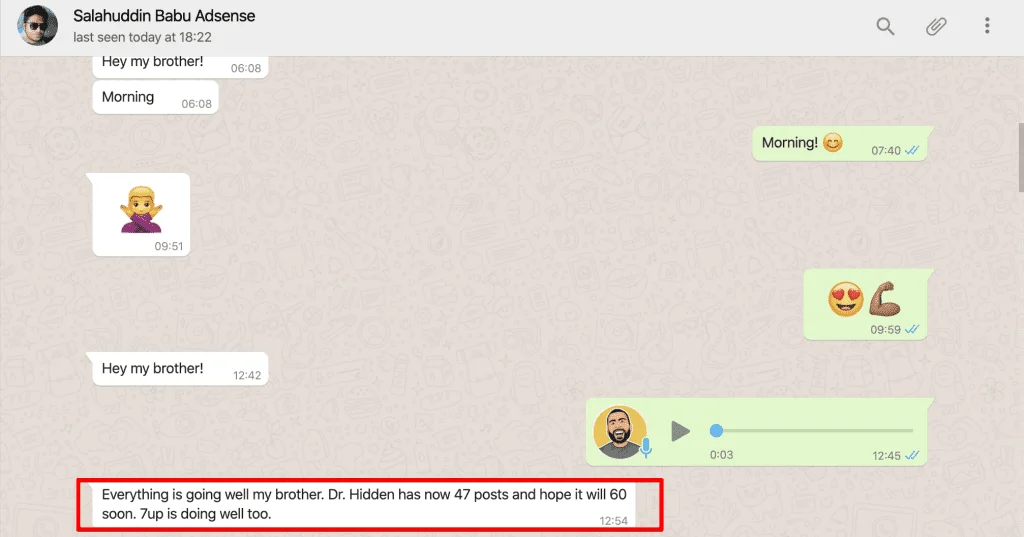 Whats App Message