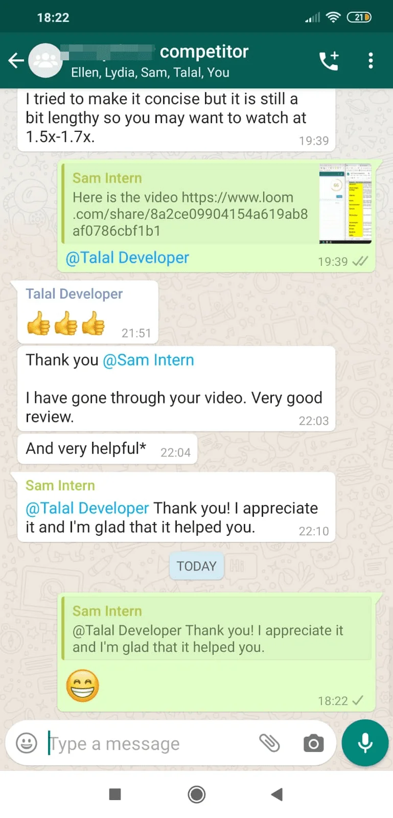 Whats App Screen Shot