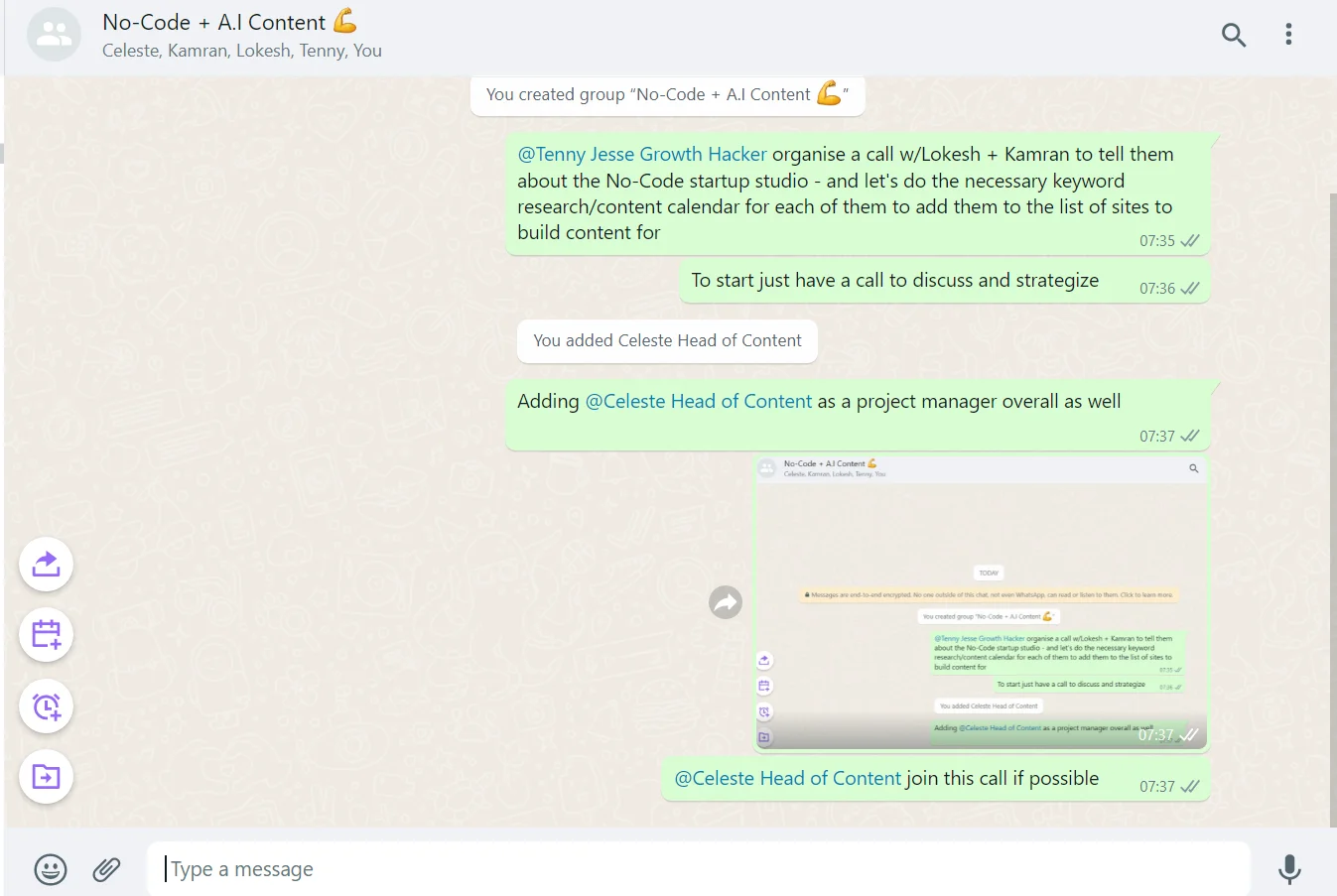 Whatsapp Message