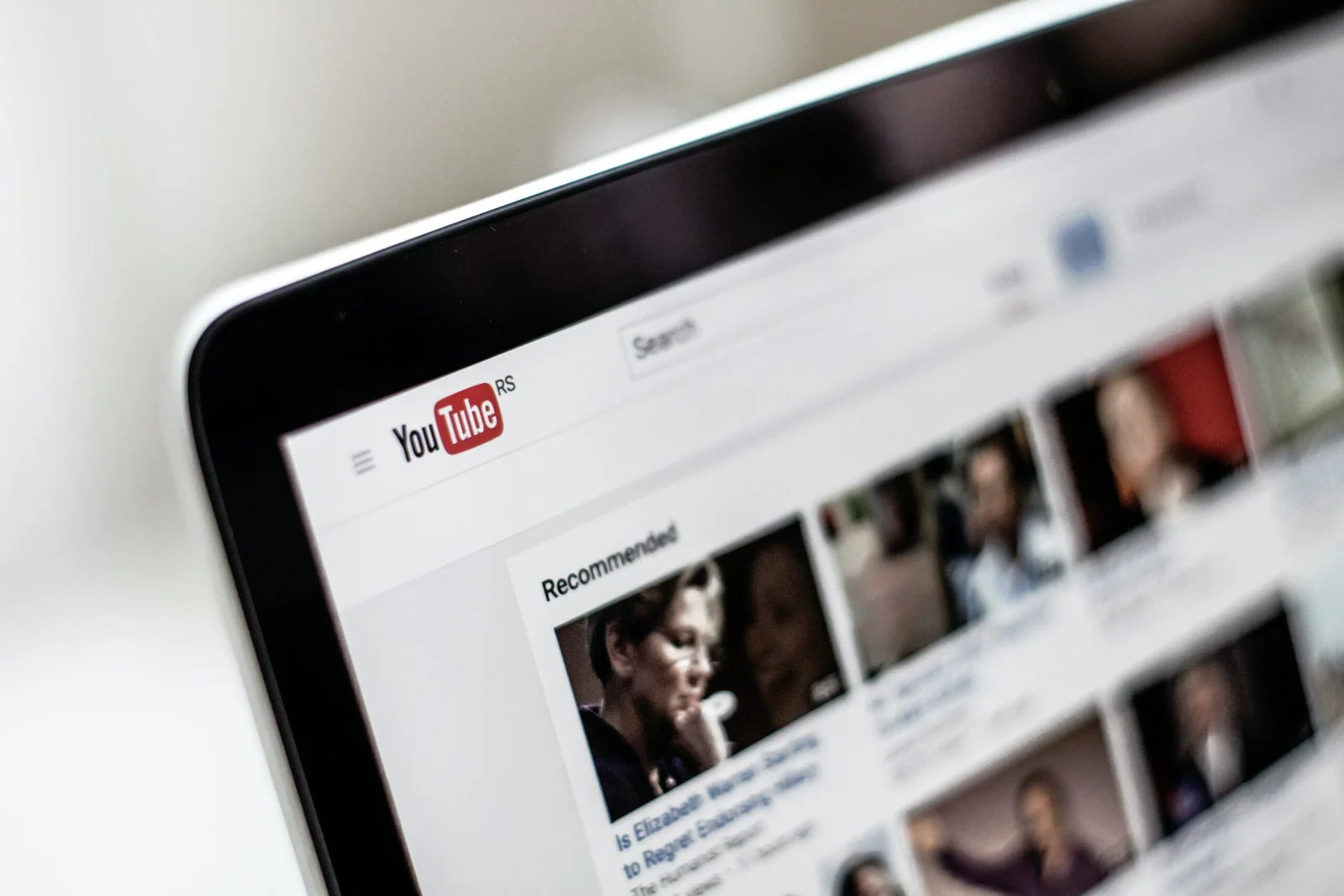 Youtube Application on Laptop Youtube Application on Laptop