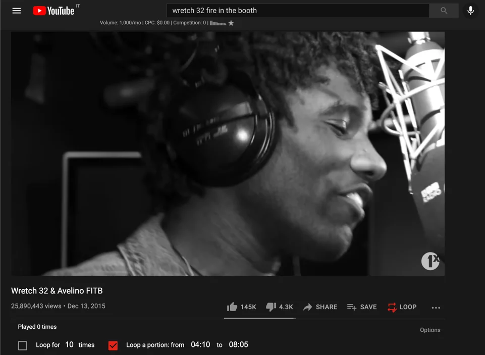 YouTube Screen View